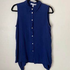 Blue button blouse